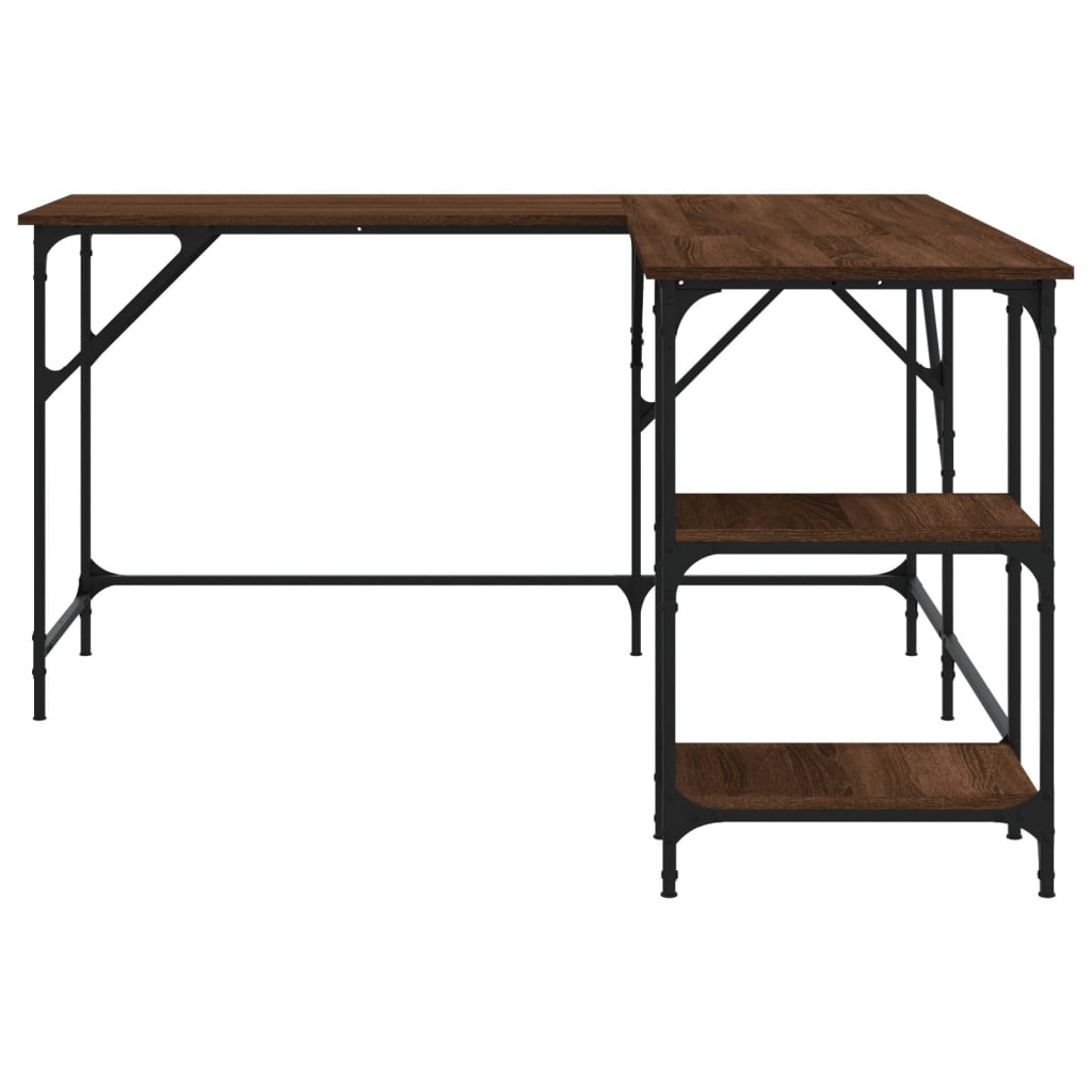 Bureau 139X139X75 Cm Bewerkt Hout