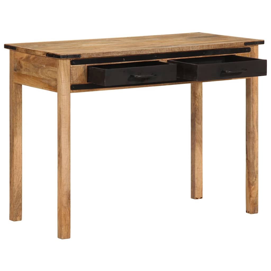 Bureau 100X50X75 Cm Massief Hout Ruw Mangohout