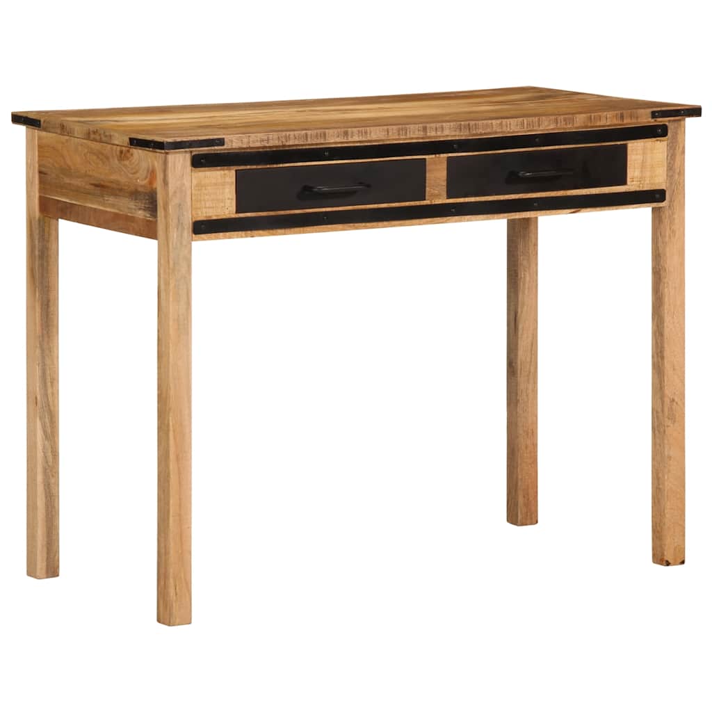 Bureau 100X50X75 Cm Massief Hout Ruw Mangohout