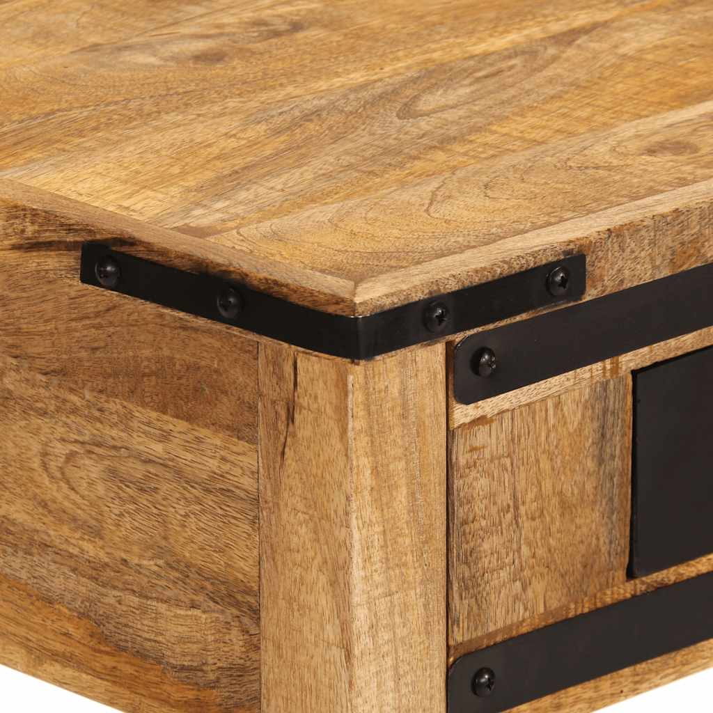 Bureau 100X50X75 Cm Massief Hout Ruw Mangohout
