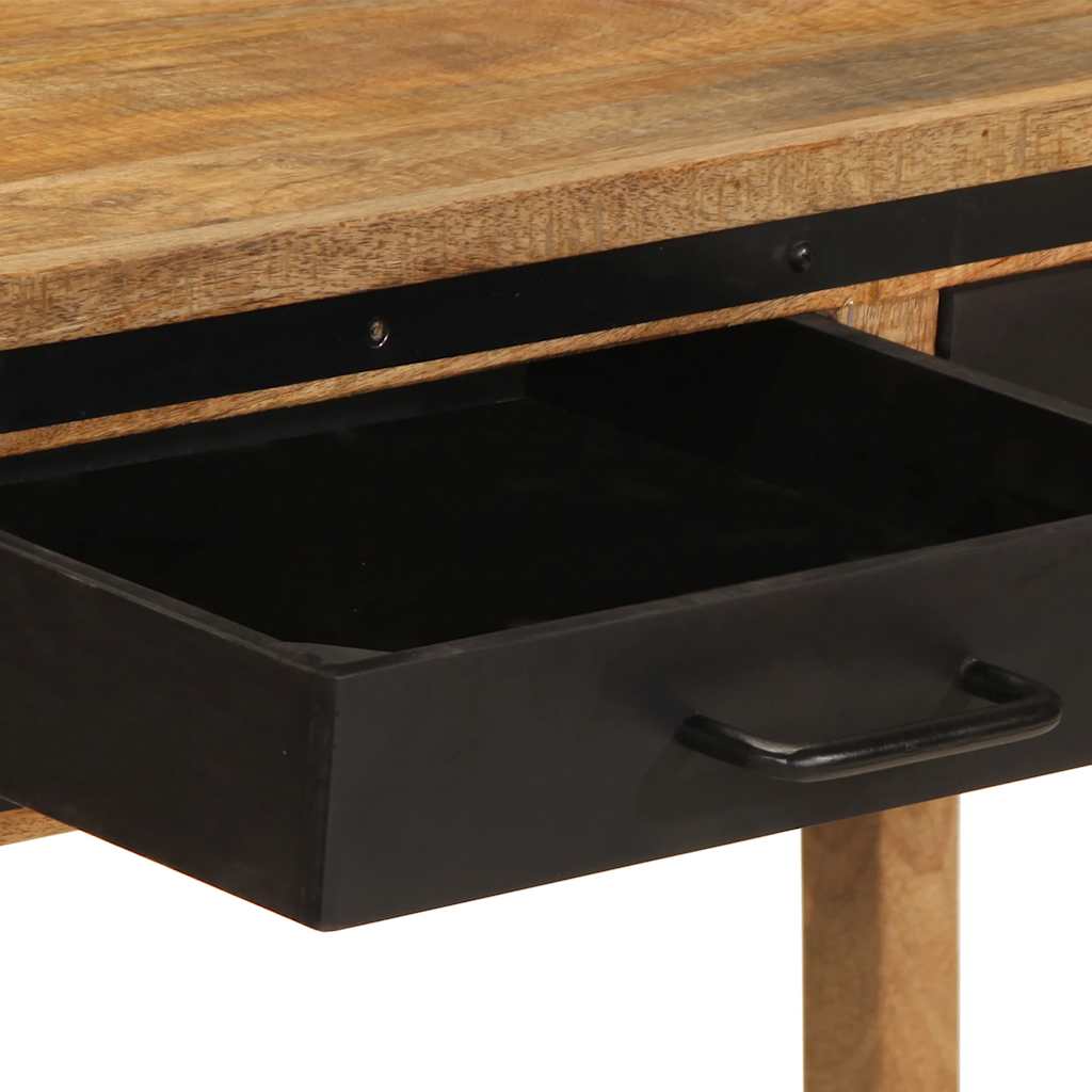 Bureau 100X50X75 Cm Massief Hout Ruw Mangohout