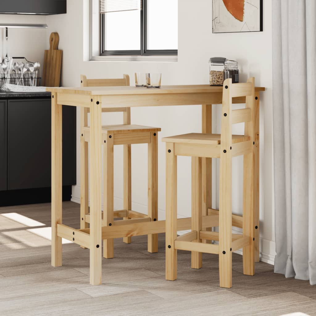 5-Delige Barset Massief Grenenhout Bruin