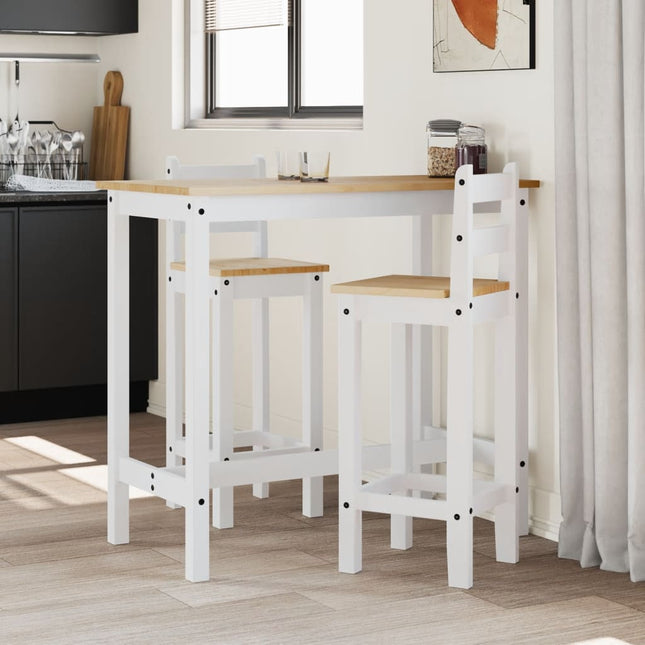 5-Delige Barset Massief Grenenhout Wit