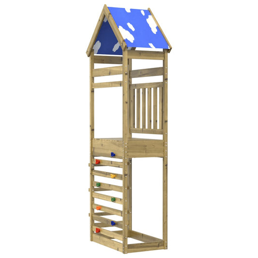 Speeltoren Met Klimwand 85X52,5X265 Cm Geïmpregneerd Hout