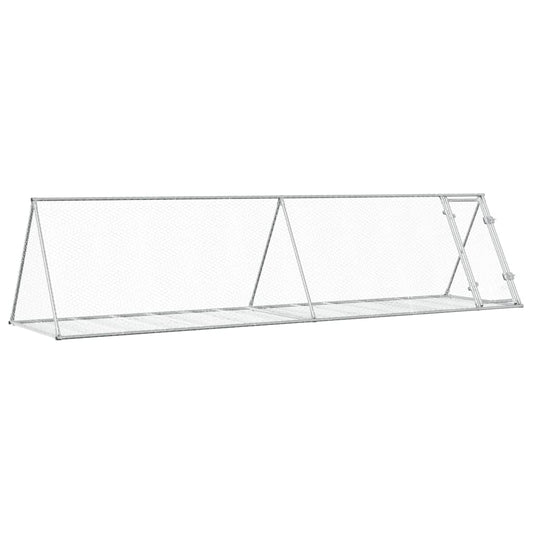 Konijnenhok 400X105X91 Cm Gegalvaniseerd Staal Zilverkleurig