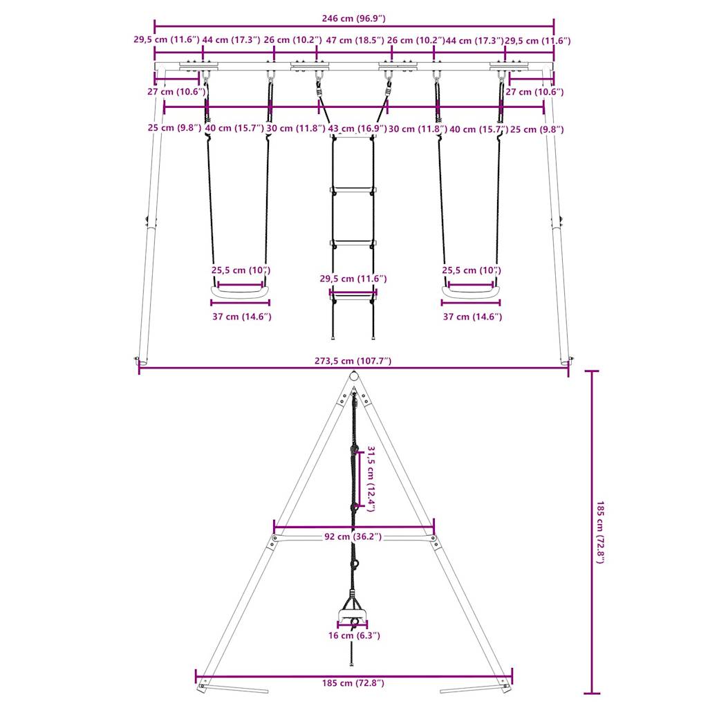 Schommelset Met Schommels En Ladder