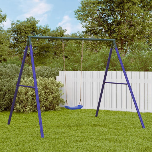 Schommelframe Voor Buiten Met 2 Ophanghaken Staal Blauw