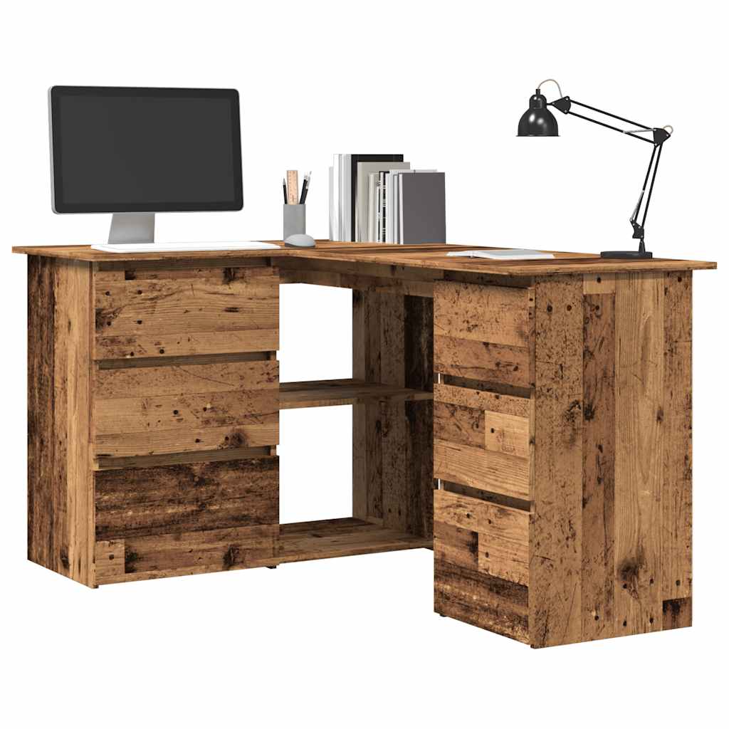 Hoekbureau 145X100X76 Cm Bewerkt Hout