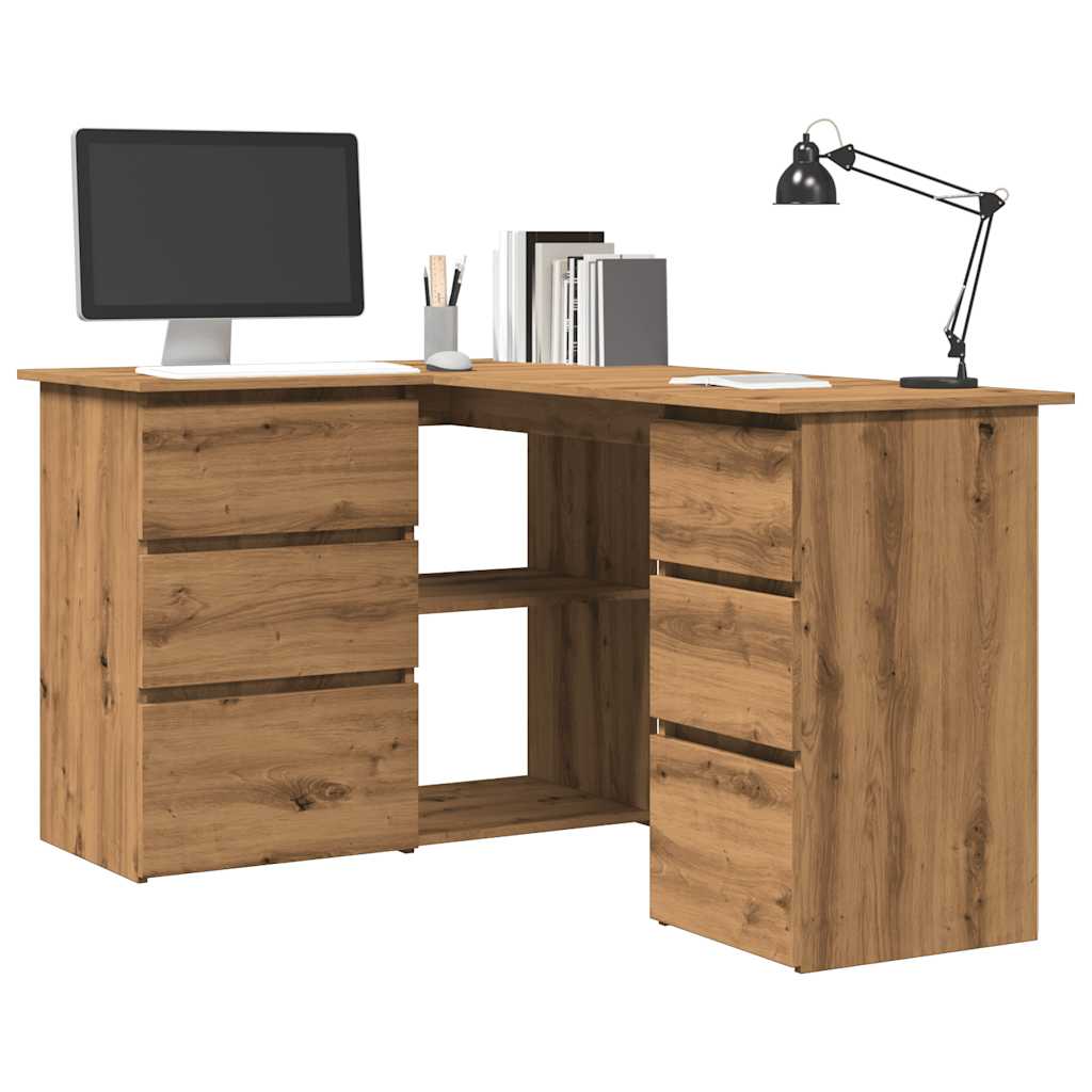 Hoekbureau 145X100X76 Cm Bewerkt Hout