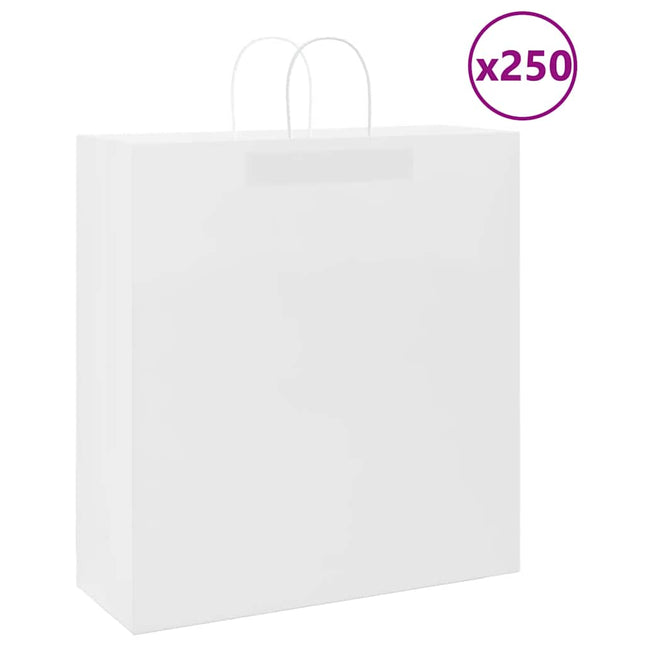 Papieren Zakjes Met Hengsels 21X11X31 Cm Wit