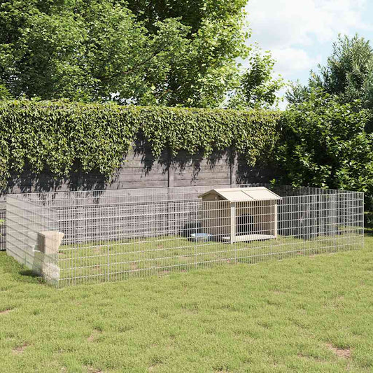Dierenverblijf 24 Panelen Gegalvaniseerd Ijzer