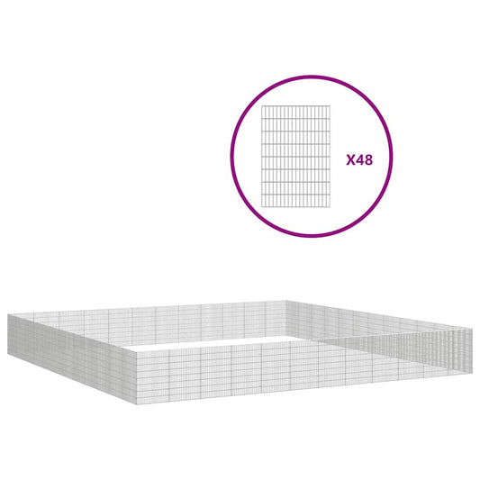 Dierenverblijf 48 Panelen Gegalvaniseerd Ijzer