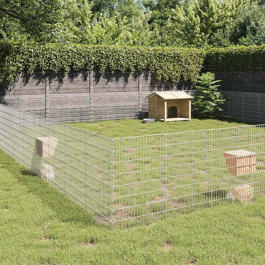 Dierenverblijf 48 Panelen Gegalvaniseerd Ijzer