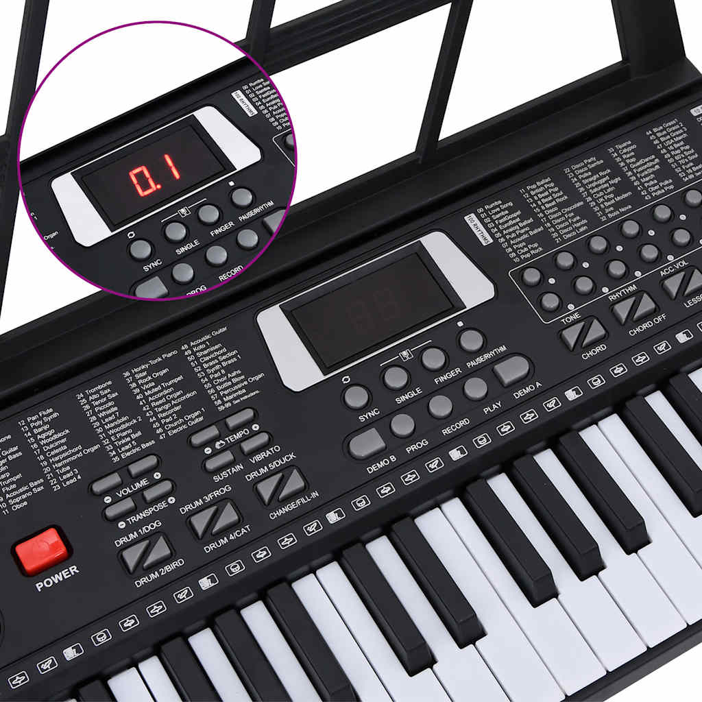 61 Toetsen Piano Elektrisch Keyboard Met Muziekstandaard