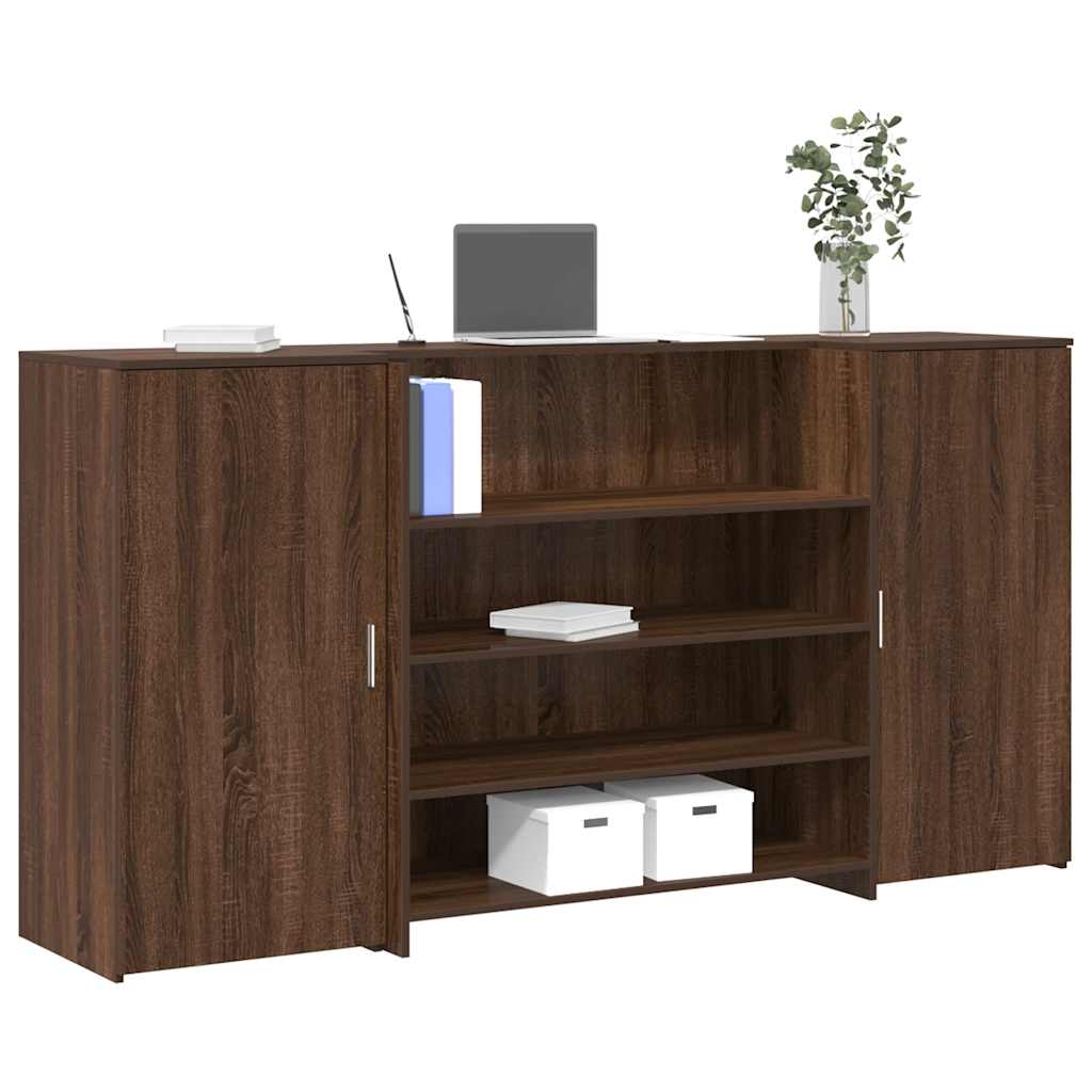 Receptiebalie 180X50X103,5 Cm Bewerkt Hout Kleurig
