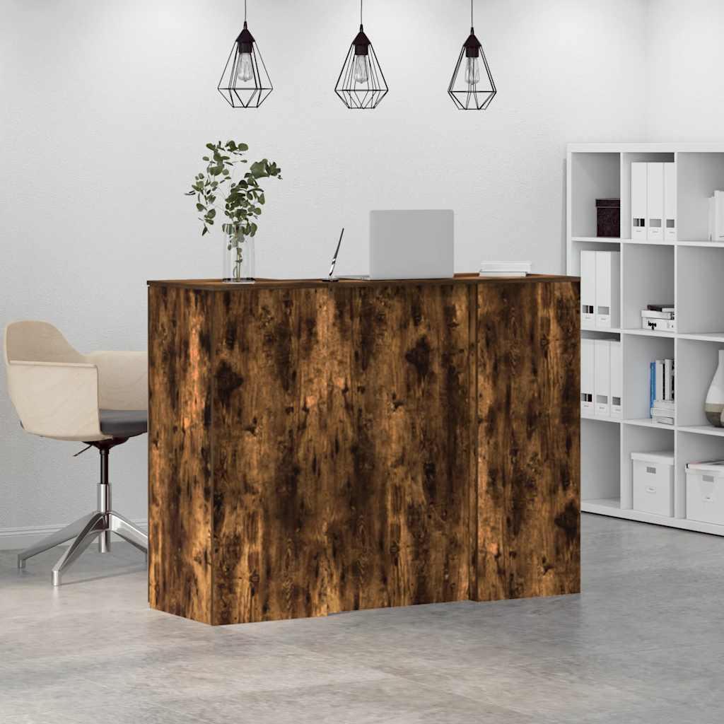 Receptiebalie 135X50X103,5 Cm Bewerkt Hout Kleurig