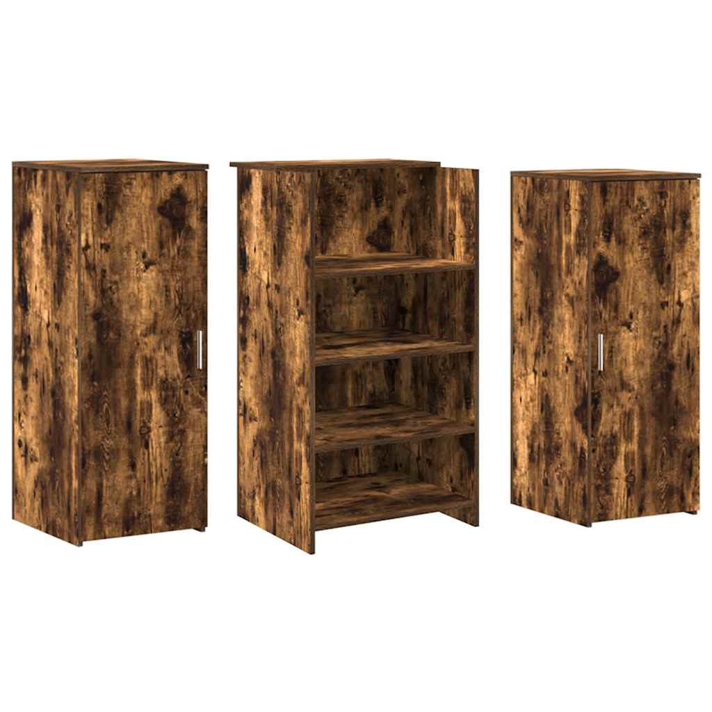 Receptiebalie 135X50X103,5 Cm Bewerkt Hout Kleurig