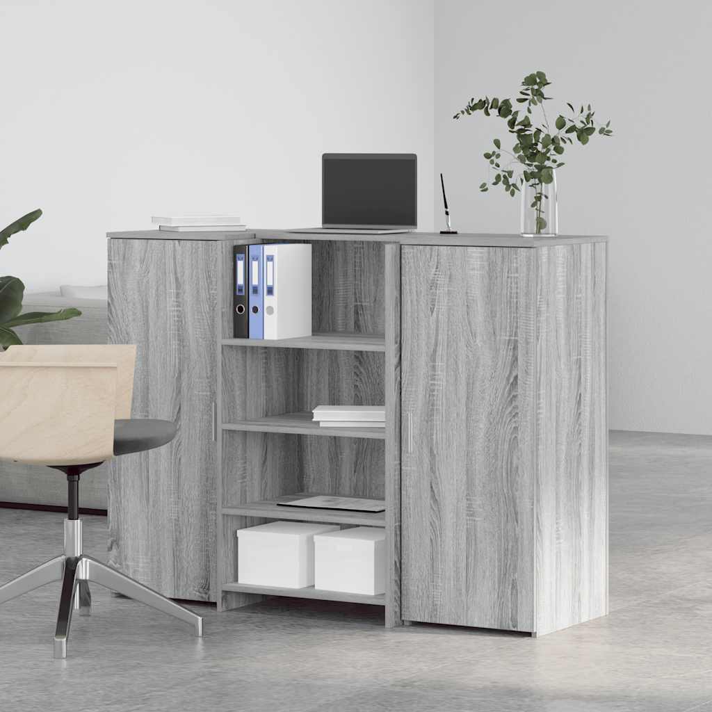 Receptiebalie 135X50X103,5 Cm Bewerkt Hout Grijs Sonoma Eiken