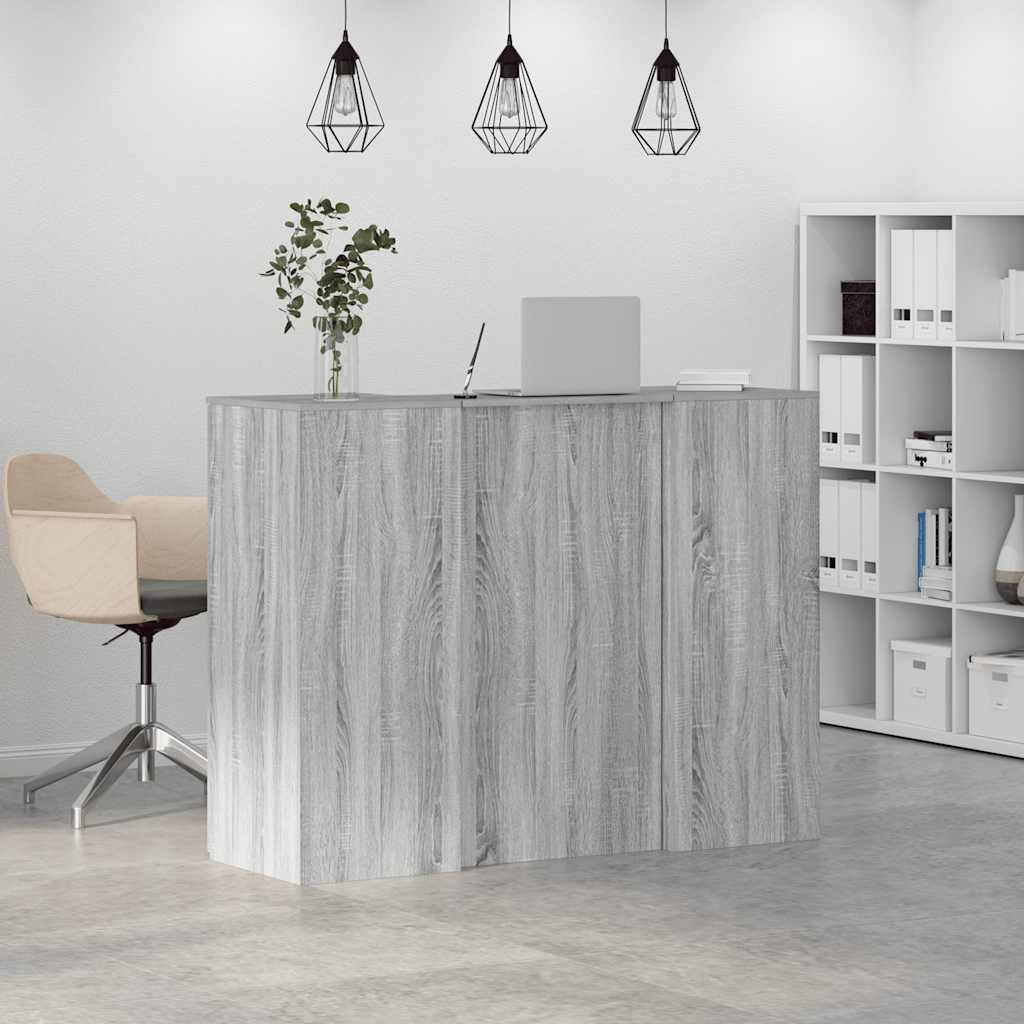 Receptiebalie 135X50X103,5 Cm Bewerkt Hout Grijs Sonoma Eiken