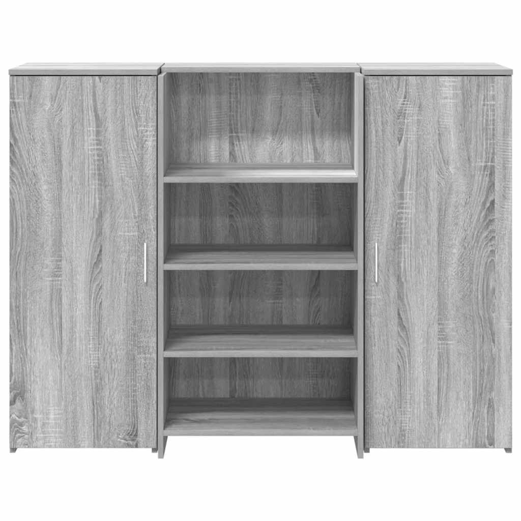 Receptiebalie 135X50X103,5 Cm Bewerkt Hout Grijs Sonoma Eiken