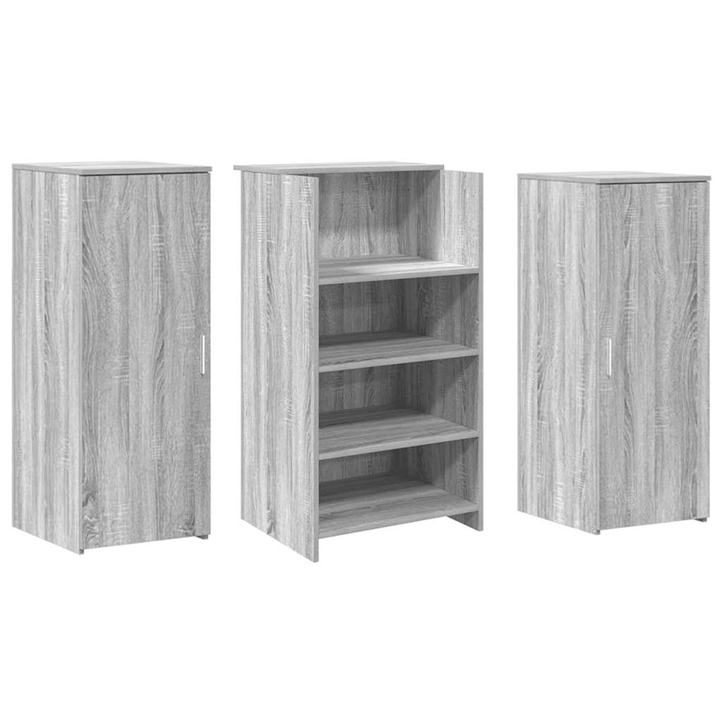 Receptiebalie 135X50X103,5 Cm Bewerkt Hout Grijs Sonoma Eiken