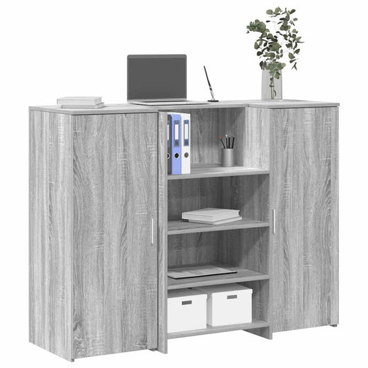 Receptiebalie 135X50X103,5 Cm Bewerkt Hout Grijs Sonoma Eiken