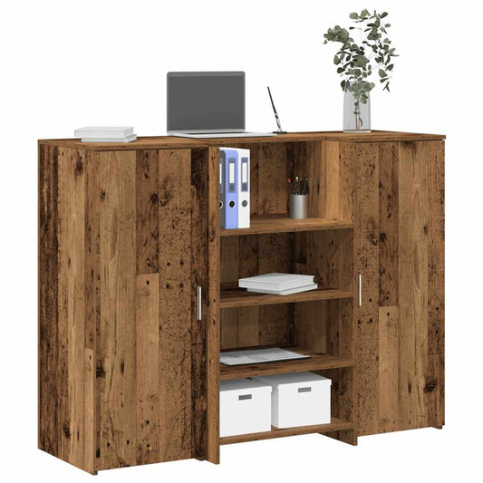 Receptiebalie 135X50X103,5 Cm Bewerkt Hout Kleurig