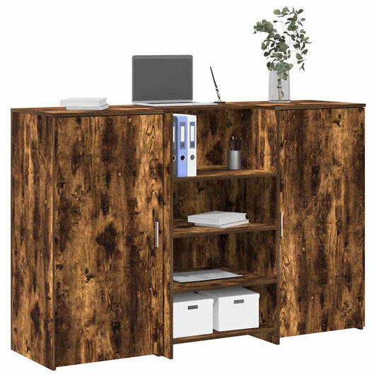 Receptiebalie 155X50X103,5 Cm Bewerkt Hout Kleurig