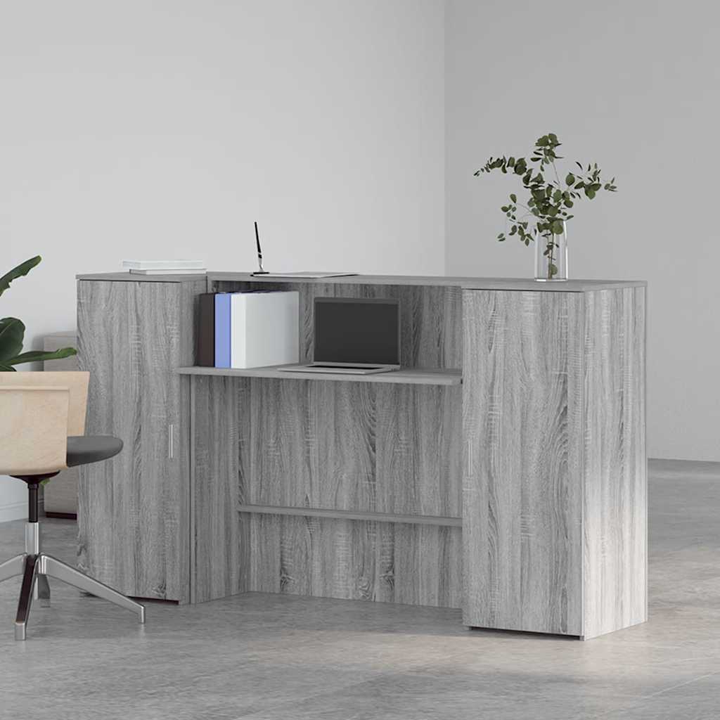 Receptiebalie 180X50X103,5 Cm Bewerkt Hout Eiken