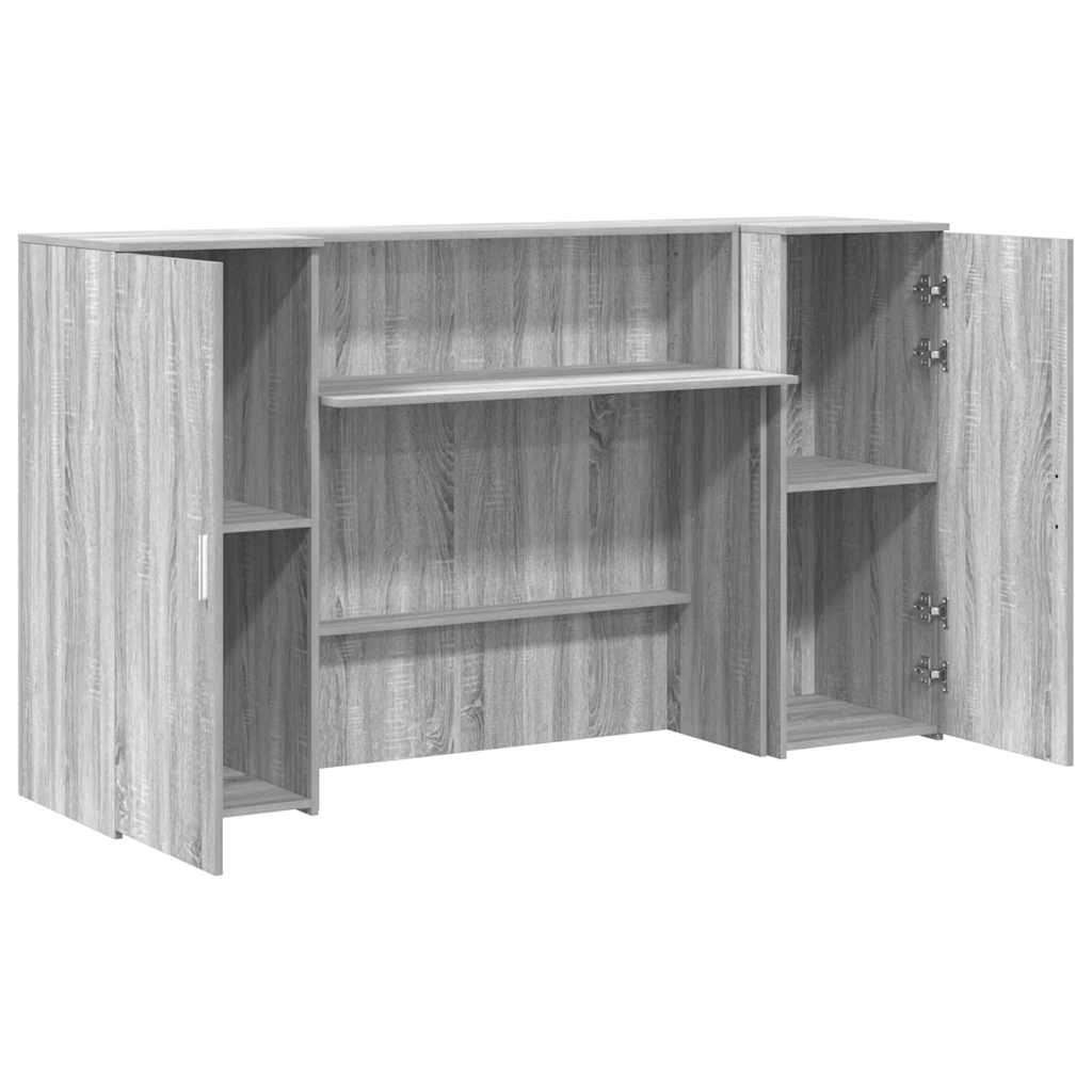 Receptiebalie 180X50X103,5 Cm Bewerkt Hout Eiken