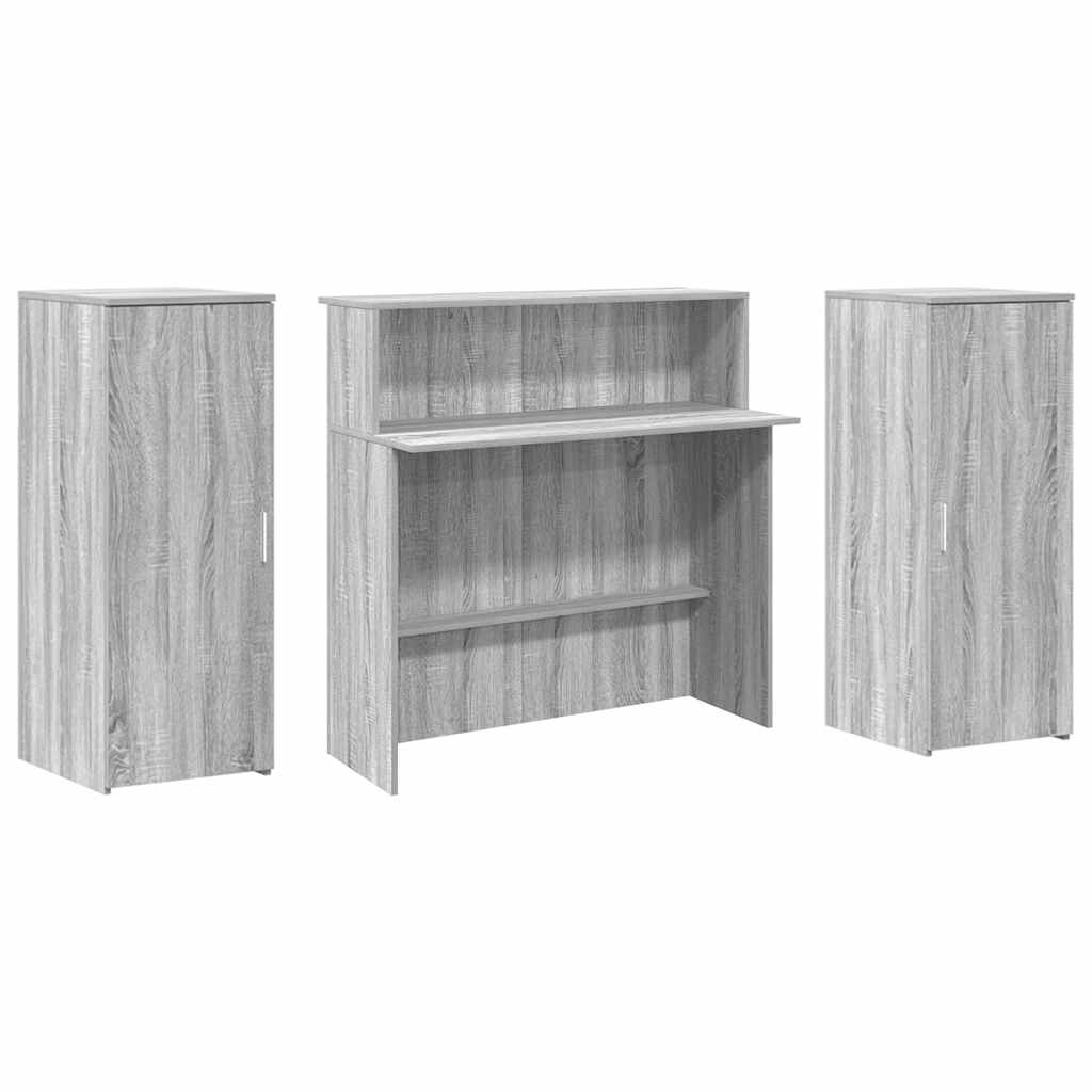 Receptiebalie 180X50X103,5 Cm Bewerkt Hout Eiken