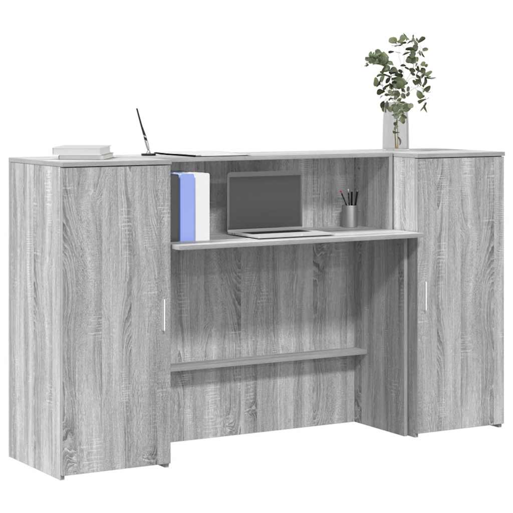 Receptiebalie 180X50X103,5 Cm Bewerkt Hout Eiken