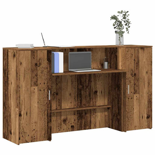 Receptiebalie 180X50X103,5 Cm Bewerkt Hout Kleurig