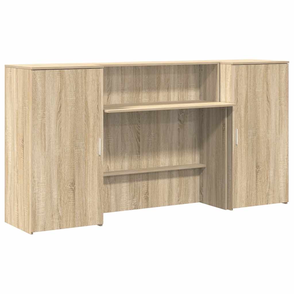 Receptiebalie 200X50X103,5 Cm Bewerkt Hout Kleurig