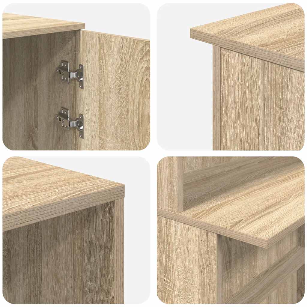 Receptiebalie 200X50X103,5 Cm Bewerkt Hout Kleurig