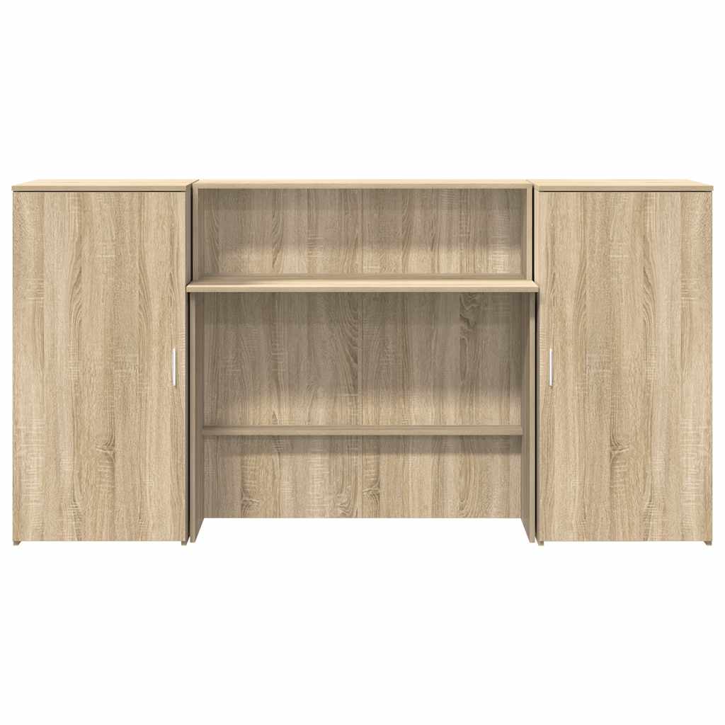 Receptiebalie 200X50X103,5 Cm Bewerkt Hout Kleurig