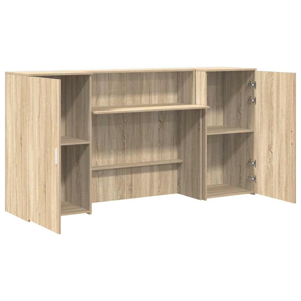 Receptiebalie 200X50X103,5 Cm Bewerkt Hout Kleurig
