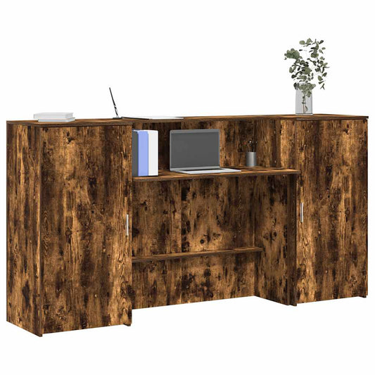 Receptiebalie 200X50X103,5 Cm Bewerkt Hout Kleurig