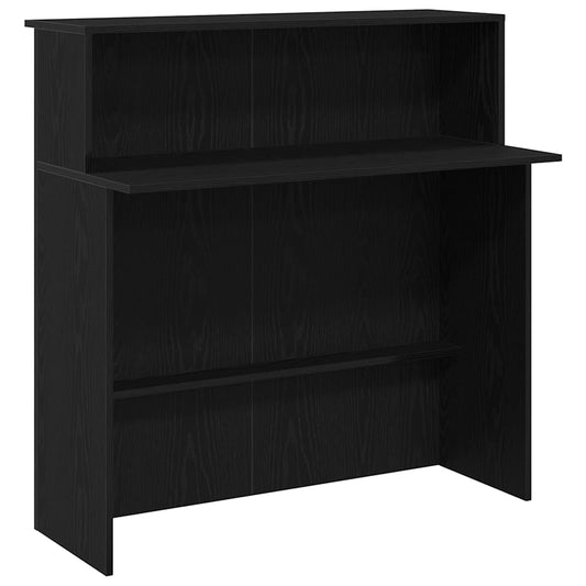 Receptiebalie 100X50X103,5 Cm Bewerkt Hout Zwart