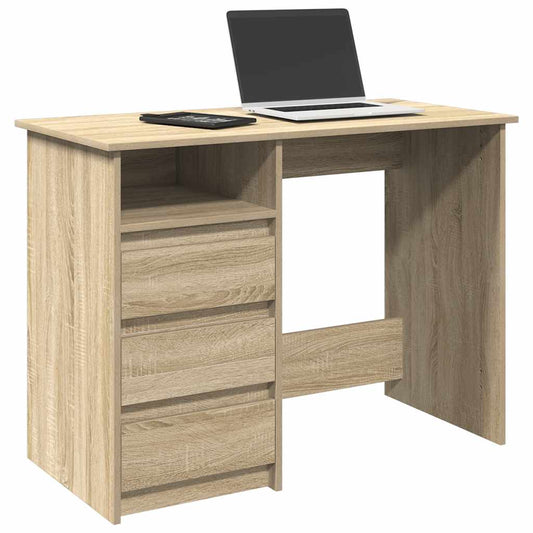 Bureau 102X50X75 Cm Bewerkt Hout Kleurig